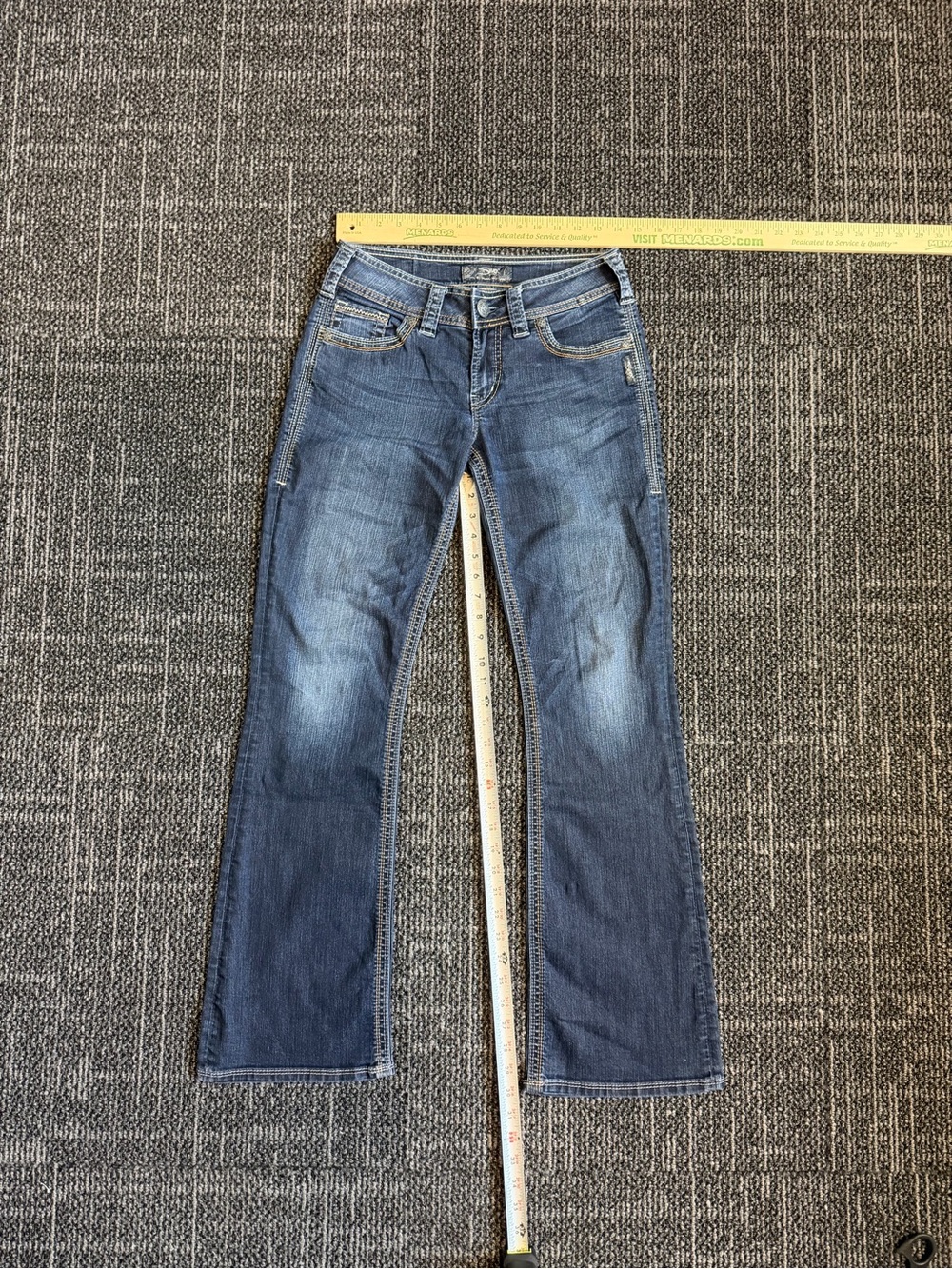 Silver Jeans Co Suki Surplus Flared Jeans Womens 28x32 Blue Medium Wash Stretch